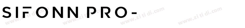 Sifonn Pro字体转换